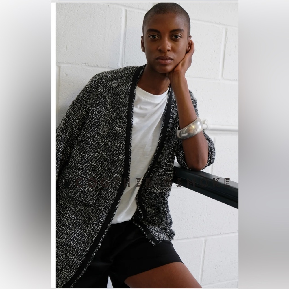 Cog The Big Smoke Hayden Cardigan in Black Pepper